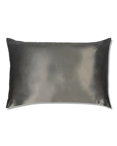Shop Slip Silk Pure Silk Pillowcase, Queen In Charcoal