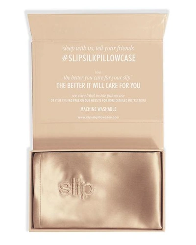 Shop Slip Silk Pure Silk Pillowcase, Queen In Caramel