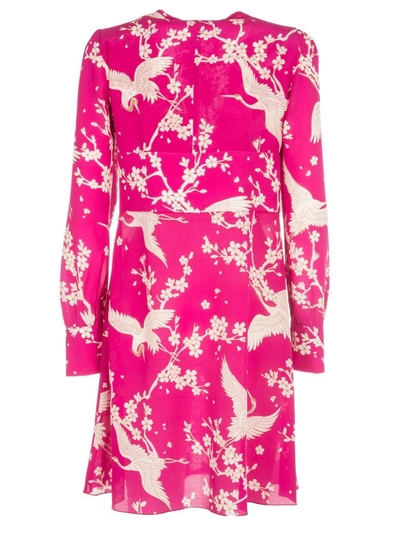 Shop N°21 Bird Print Dress In Pink