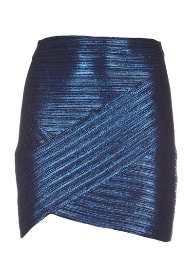 Shop Iro Wrapped Skirt In Blue