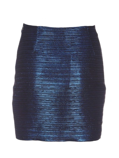 Shop Iro Wrapped Skirt In Blue