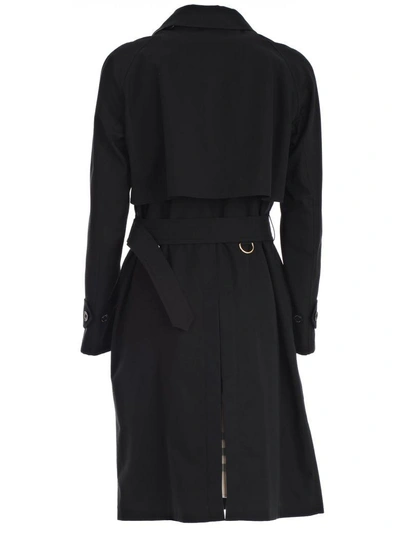 Shop Burberry Raincoat In Black