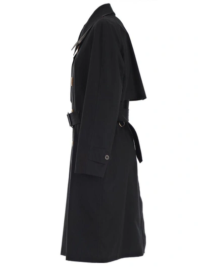 Shop Burberry Raincoat In Black