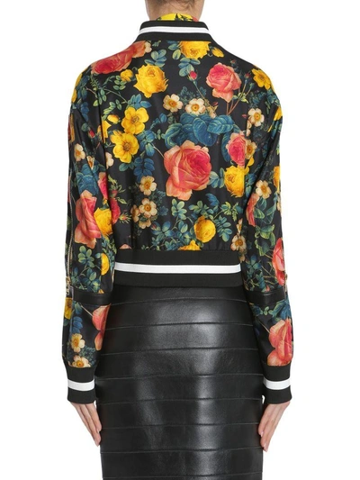 Shop Fausto Puglisi Floral Print Bomber Jacket In Multicolor