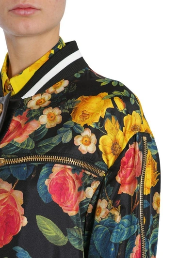 Shop Fausto Puglisi Floral Print Bomber Jacket In Multicolor