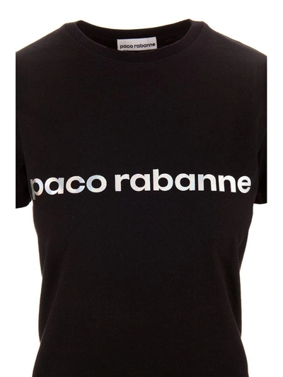 Shop Paco Rabanne T-shirt In Nero Argento