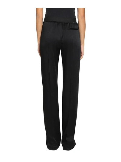 Shop Haider Ackermann Wide Leg Satin Pants In Nero