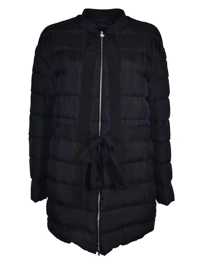 Shop Moncler Bow-tie Padded Jacket In Black