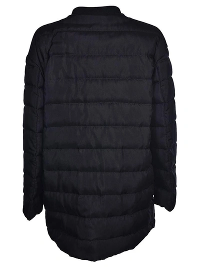 Shop Moncler Bow-tie Padded Jacket In Black