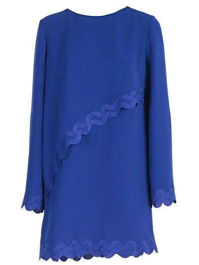 Shop Versace Dress In Blue