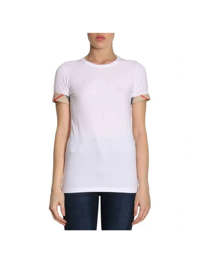 Shop Burberry T-shirt T-shirt Women  In White