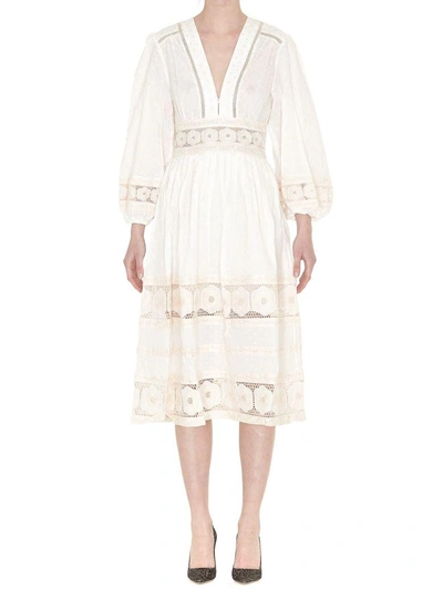 Shop Zimmermann Dress In Ivory