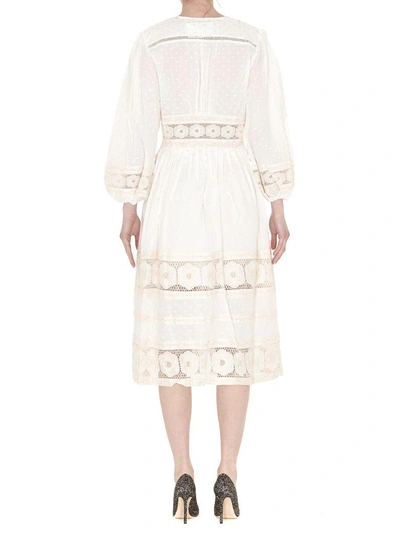 Shop Zimmermann Dress In Ivory
