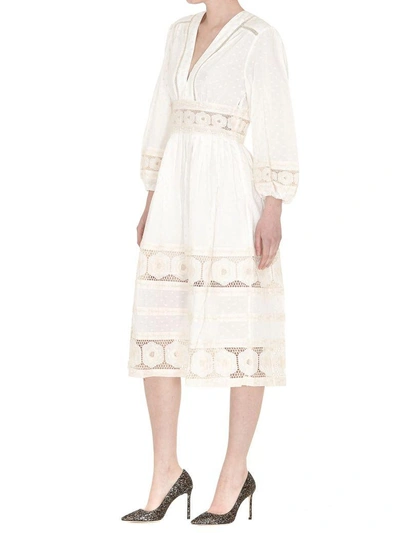 Shop Zimmermann Dress In Ivory