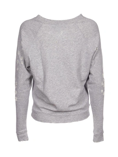 Shop Iro Destroyed Sweatshirt In Grey