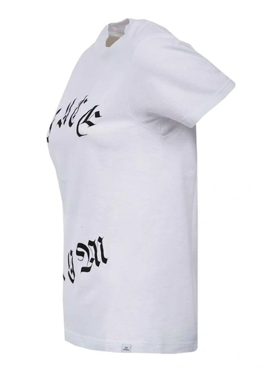 Shop Facetasm Logo Print T-shirt In Wh Bianco