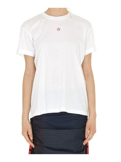 Shop Stella Mccartney Tshirt In Pure White-red