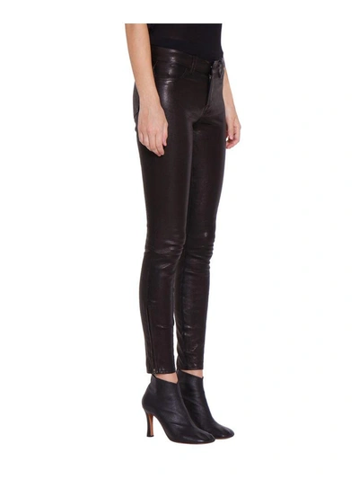 Shop J Brand Skinny Leather Pants In Nero