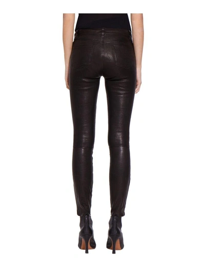 Shop J Brand Skinny Leather Pants In Nero