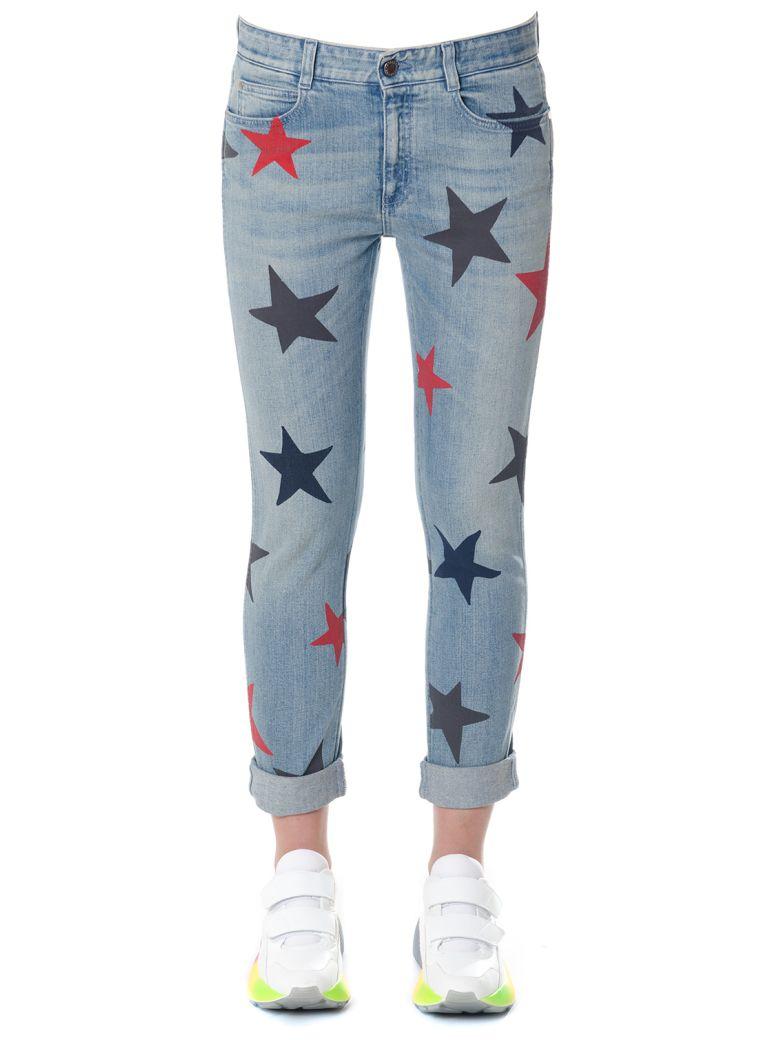 Stella Mccartney Denim Skinny Stars Print Jeans In Blue | ModeSens