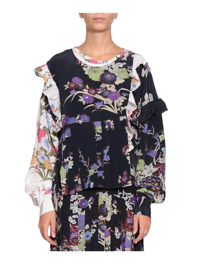 Shop Isabel Marant Inny Silk Blouse In Multicolor