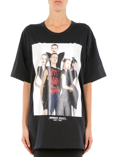 Shop Jeremy Scott 20th Anniversary Oversize Tshirt In Black