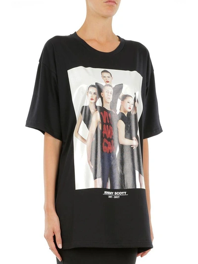 Shop Jeremy Scott 20th Anniversary Oversize Tshirt In Black