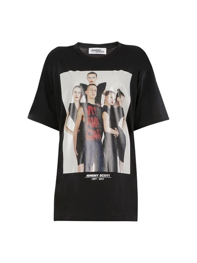 Shop Jeremy Scott 20th Anniversary Oversize Tshirt In Black