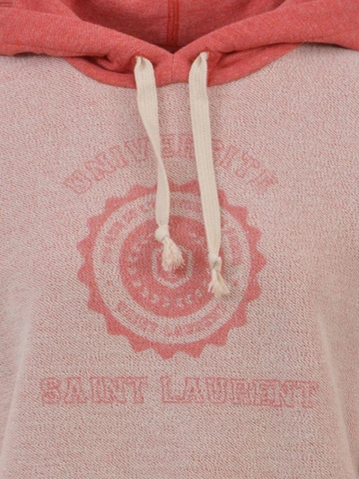 Shop Saint Laurent Université Hoodie In Coral