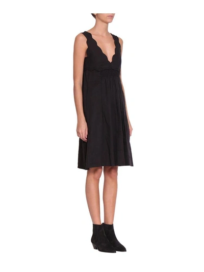 Shop Isabel Marant Wilby Cotton Dress In Nero