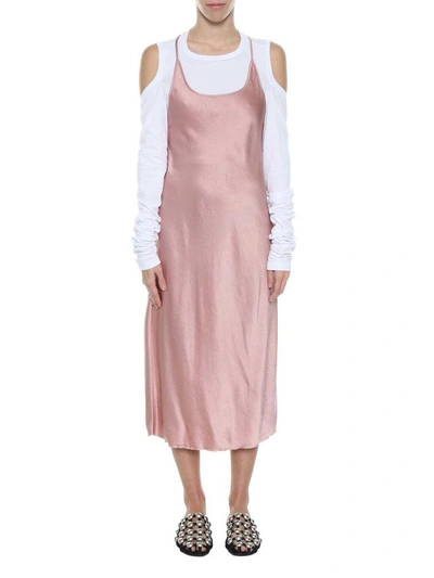Shop Alexander Wang T Slip Dress In Rosa-bianco