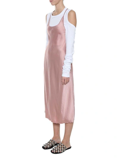 Shop Alexander Wang T Slip Dress In Rosa-bianco