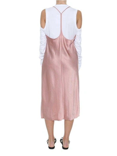Shop Alexander Wang T Slip Dress In Rosa-bianco