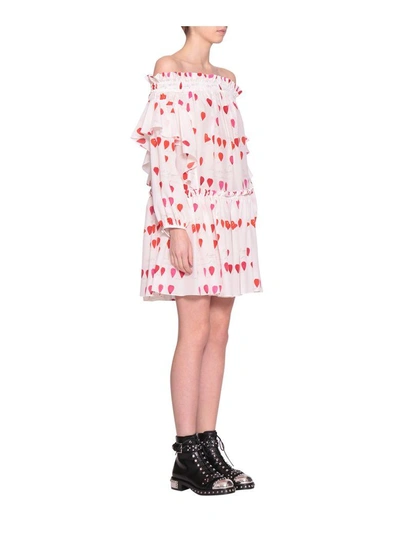 Shop Alexander Mcqueen Silk Petal Print Dress In Multicolor