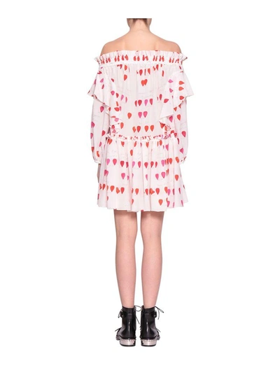 Shop Alexander Mcqueen Silk Petal Print Dress In Multicolor