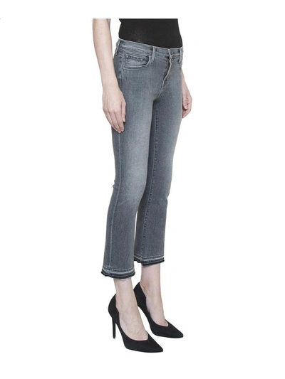 Shop J Brand Selena Mid-rise Denim Cotton Jeans In Grigio