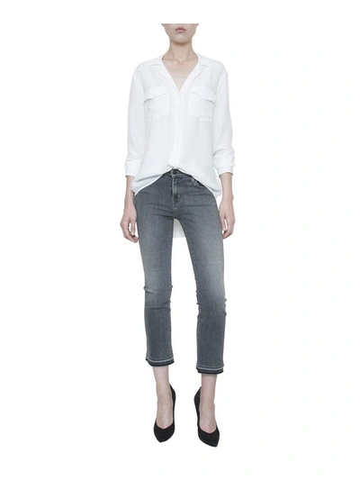 Shop J Brand Selena Mid-rise Denim Cotton Jeans In Grigio