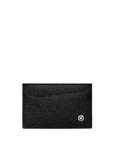Shop Montblanc 4810 Westside Leather 2 Card Case In Black