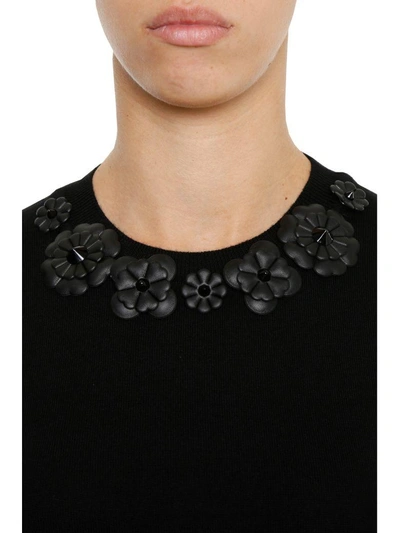 Shop Fendi Pullover With Nappa Inserts In Black|nero