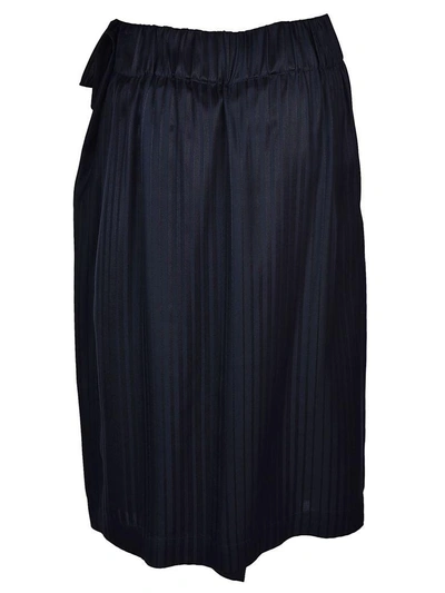 Shop Stella Mccartney Textured Skirt In Dark Blue