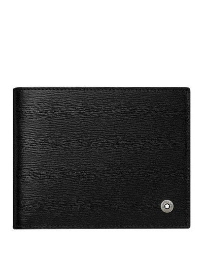 Shop Montblanc Leather Bifold Wallet In Black