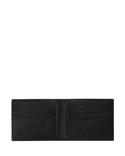 Shop Montblanc Leather Bifold Wallet In Black