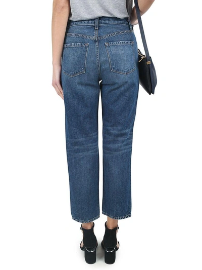 Shop J Brand Ivy Cropped High-rise Straight-leg Jeans In Blu