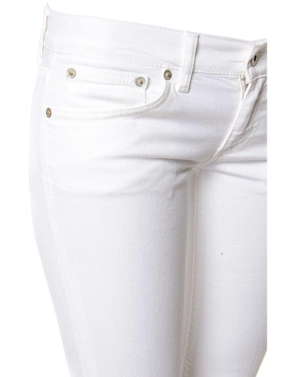 Shop Dondup Cotton Stretch Jeans In White