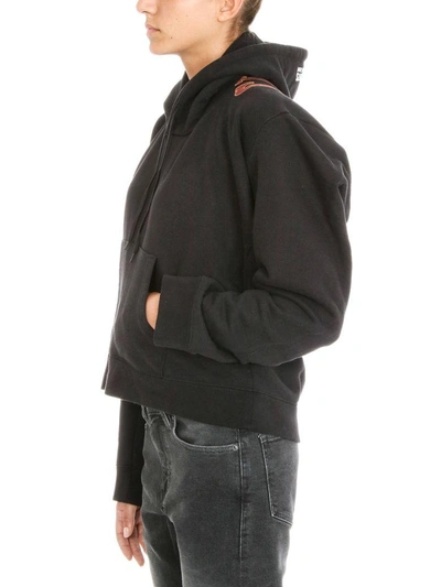 Shop Vetements Oversized Hoodie With Pocket In Black