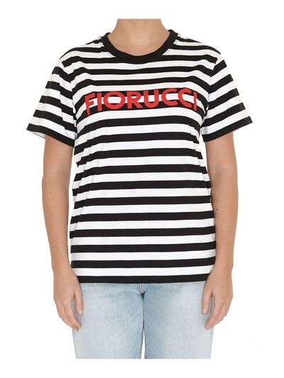 Shop Fiorucci Stripe Classic Tshirt In Black-white