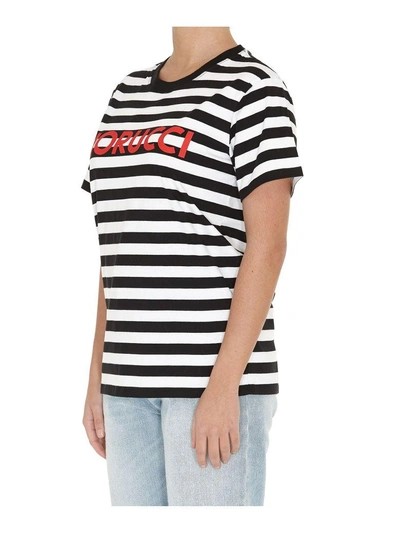 Shop Fiorucci Stripe Classic Tshirt In Black-white