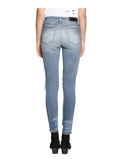 Shop Amiri Mx1 Denim Cotton Jeans In Blu