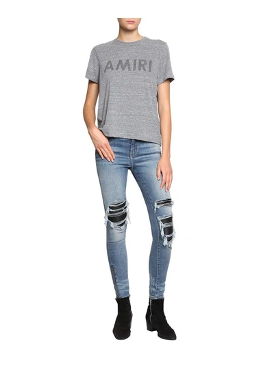 Shop Amiri Mx1 Denim Cotton Jeans In Blu