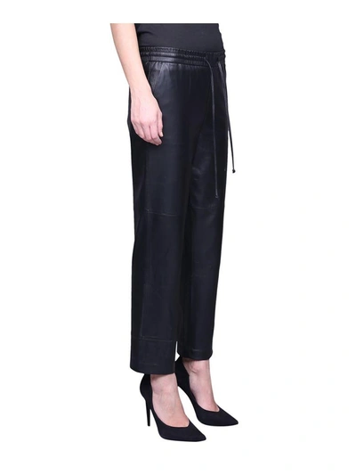 Shop J Brand Amari Leather Trousers In Nero